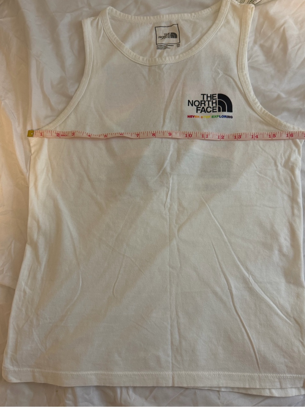 The North Face White womens Tank Top with Logo